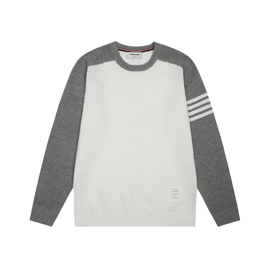 Thom Browne ➡️ POLO ， Retro Same Style Versatile : White Size：M-2XL